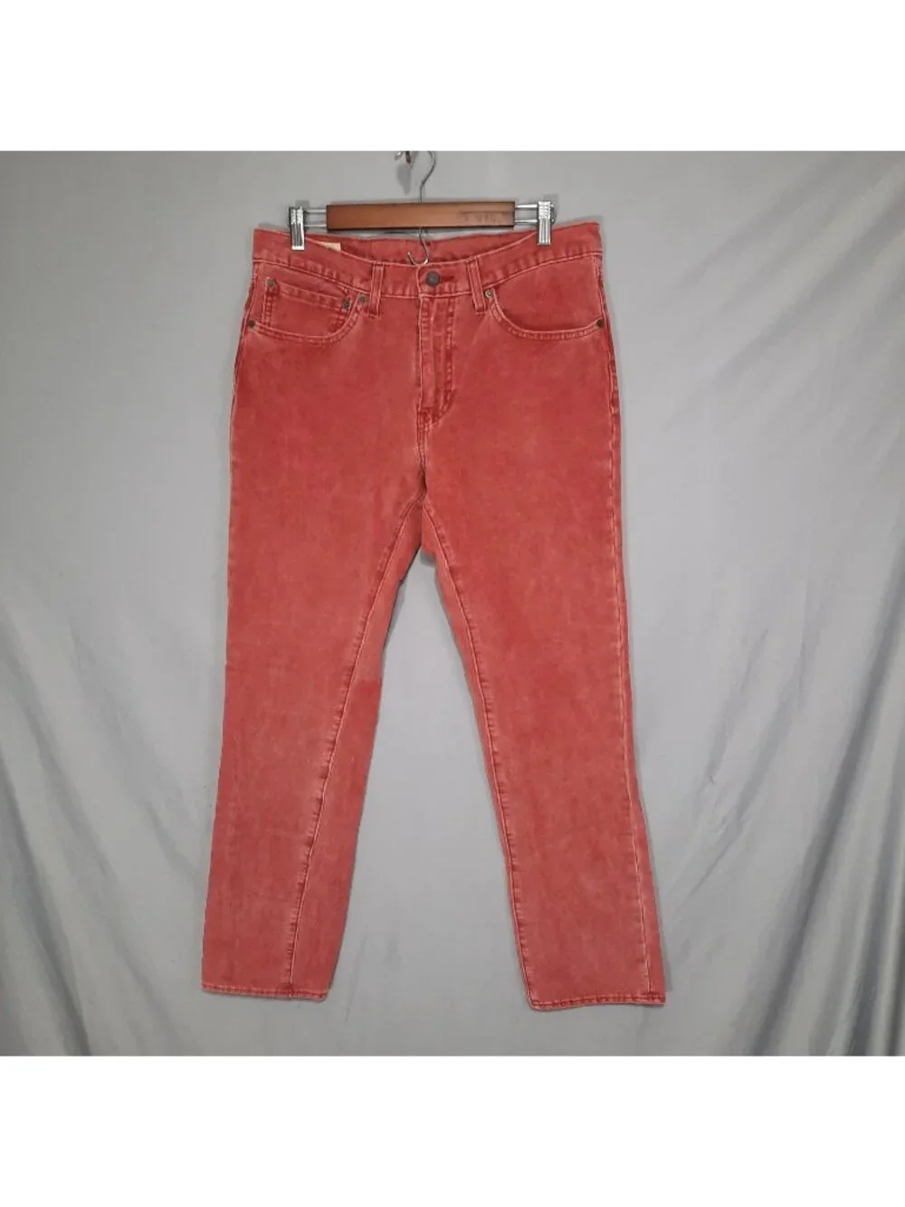 Levis Corduroy Pants Mens Size 34x32 511 Premium Red Chino Stretch Slim Fit